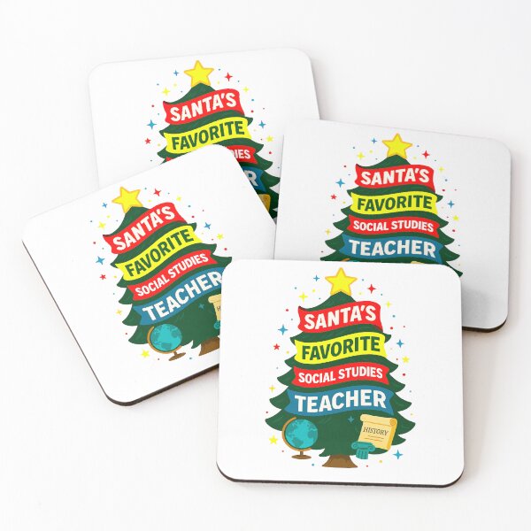 Item preview, ✨Santa’s Favorite ⭐ Social Studies Teacher ⭐ – Holiday Classroom Edition designed and sold by WheelieGdArt.