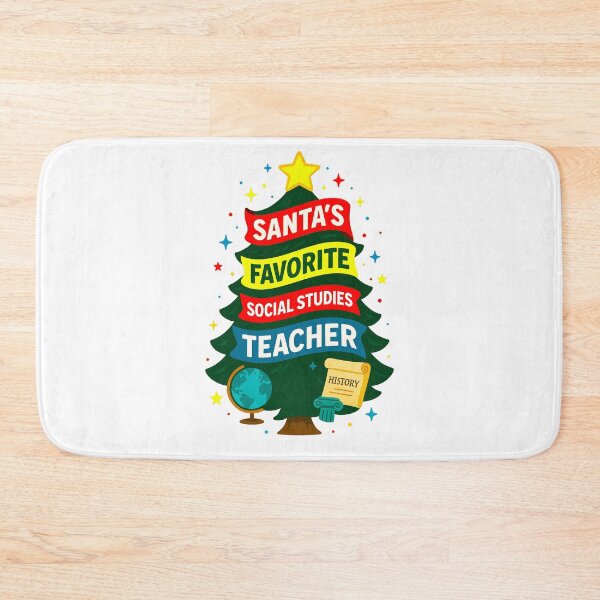 Item preview, ✨Santa’s Favorite ⭐ Social Studies Teacher ⭐ – Holiday Classroom Edition designed and sold by WheelieGdArt.