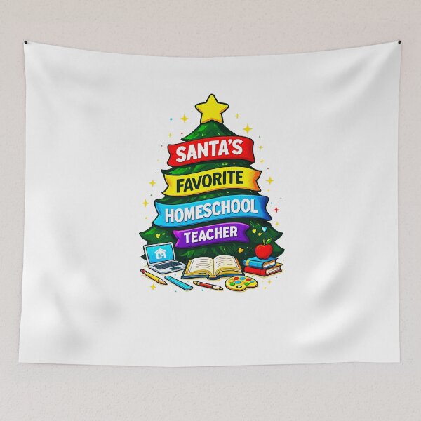 Item preview, Santa’s Favorite ⭐ Homeschool Teacher ⭐ – Holiday Classroom Edition designed and sold by WheelieGdArt.