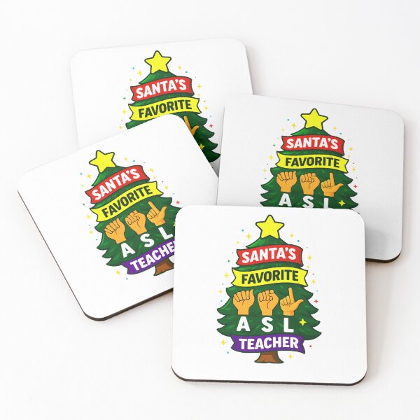 Item preview, Santa’s Favorite ⭐ ASL Teacher ⭐ – Holiday Hands Edition designed and sold by WheelieGdArt.