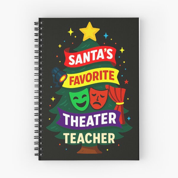 Item preview, Santa’s Favorite ⭐ Theater Teacher ⭐ – Holiday Spotlight Edition designed and sold by WheelieGdArt.