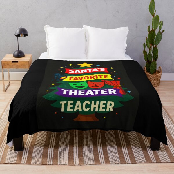 Item preview, Santa’s Favorite ⭐ Theater Teacher ⭐ – Holiday Spotlight Edition designed and sold by WheelieGdArt.