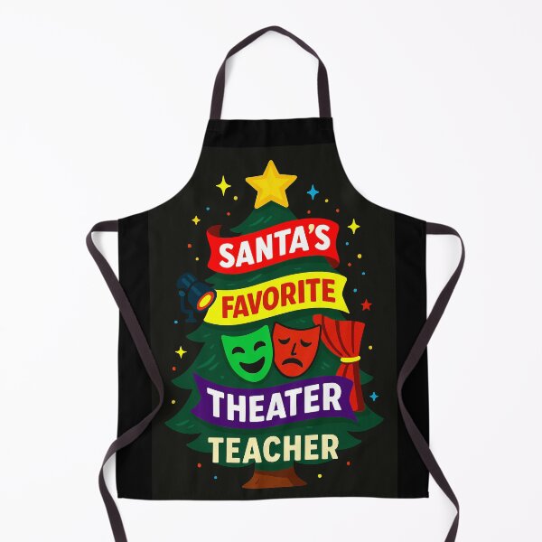 Item preview, Santa’s Favorite ⭐ Theater Teacher ⭐ – Holiday Spotlight Edition designed and sold by WheelieGdArt.