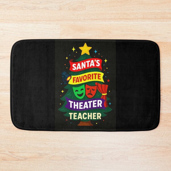 Item preview, Santa’s Favorite ⭐ Theater Teacher ⭐ – Holiday Spotlight Edition designed and sold by WheelieGdArt.
