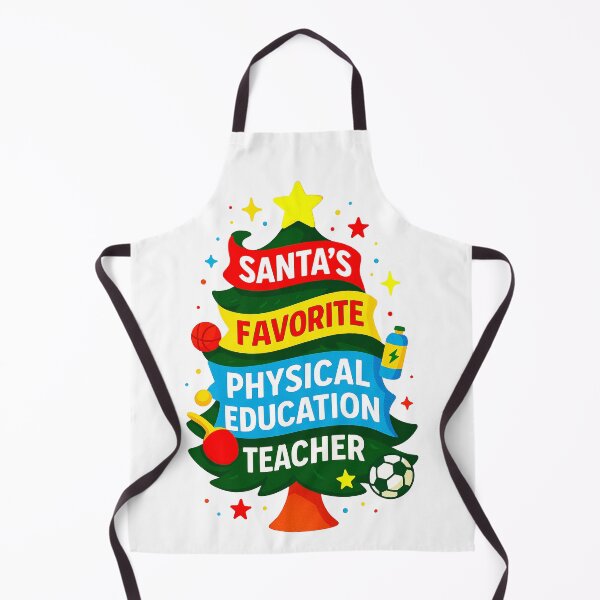 Item preview, Santa’s Favorite ⭐ Physical Education / PE Teacher ⭐ – Holiday Fitness Edition designed and sold by WheelieGdArt.