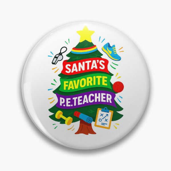 Item preview, Santa’s Favorite ⭐P.E. Teacher ⭐– Holiday Energy Edition designed and sold by WheelieGdArt.