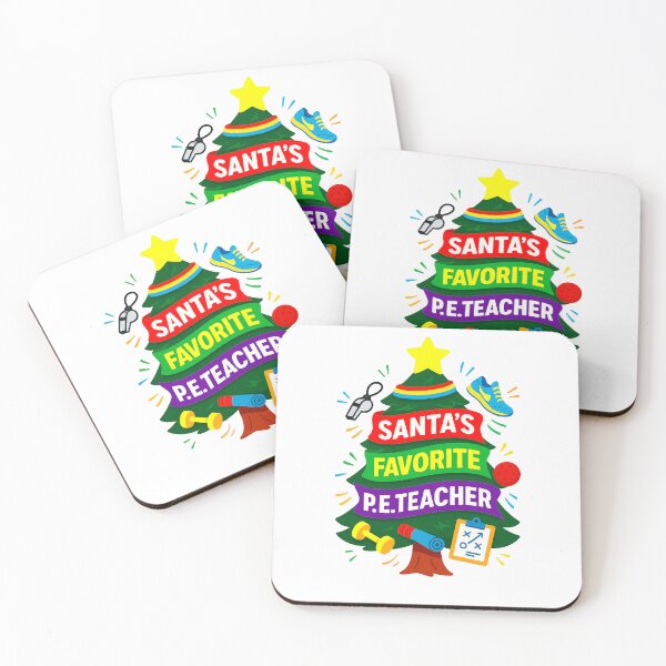 Item preview, Santa’s Favorite ⭐P.E. Teacher ⭐– Holiday Energy Edition designed and sold by WheelieGdArt.