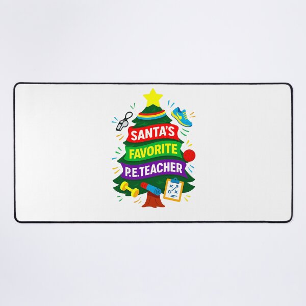 Item preview, Santa’s Favorite ⭐P.E. Teacher ⭐– Holiday Energy Edition designed and sold by WheelieGdArt.