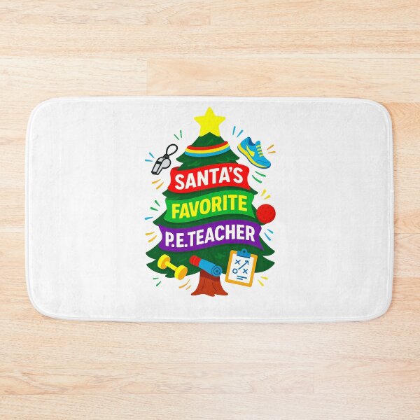 Item preview, Santa’s Favorite ⭐P.E. Teacher ⭐– Holiday Energy Edition designed and sold by WheelieGdArt.