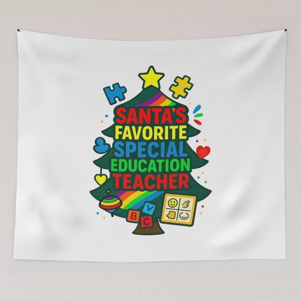 Item preview, Santa’s Favorite ⭐ Special Education Teacher ⭐ – Holiday Classroom Edition designed and sold by WheelieGdArt.