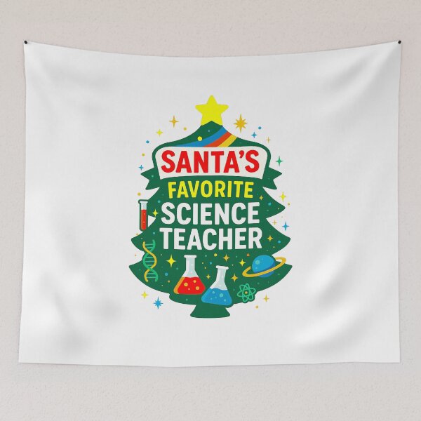 Item preview, Santa’s Favorite ⭐ Science Teacher ⭐ – Holiday Laboratory Edition designed and sold by WheelieGdArt.