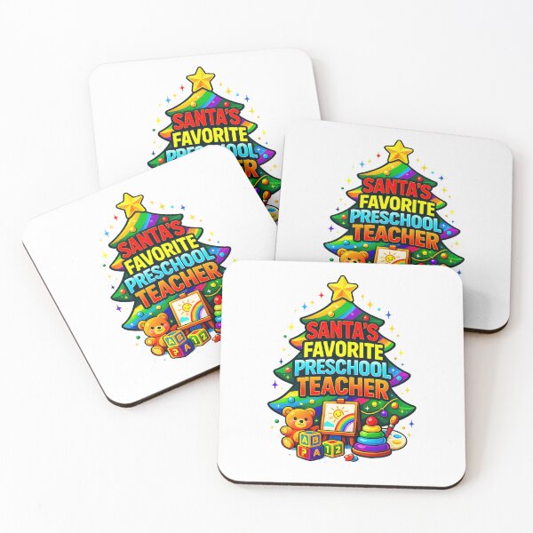 Item preview, Santa’s Favorite ⭐ Preschool Teacher ⭐ – Little Learners Edition designed and sold by WheelieGdArt.