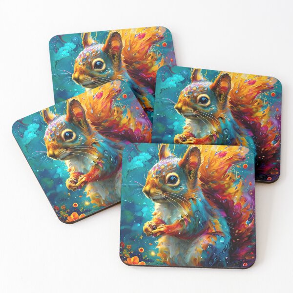 Item preview, Colorful squirrel in an abstract style designed and sold by Mianku | Für das Leben.