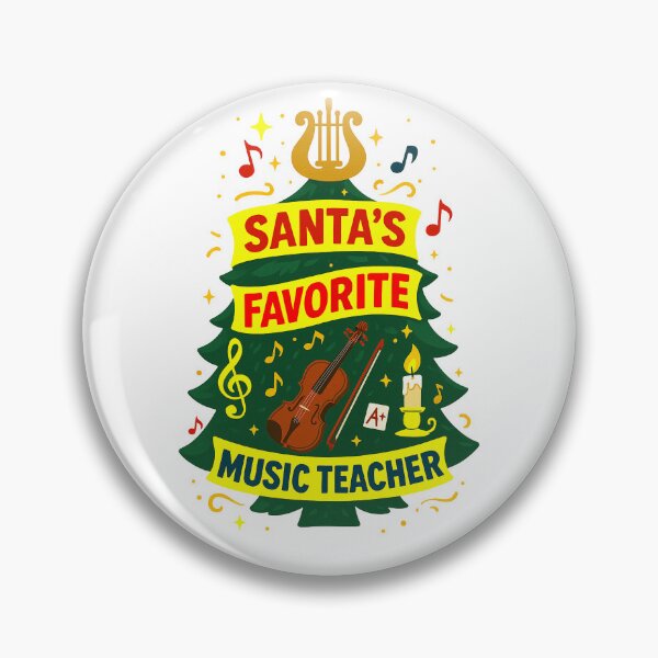 Item preview, Santa’s ⭐ Favorite Music Teacher ⭐ – Holiday Harmony Edition designed and sold by WheelieGdArt.