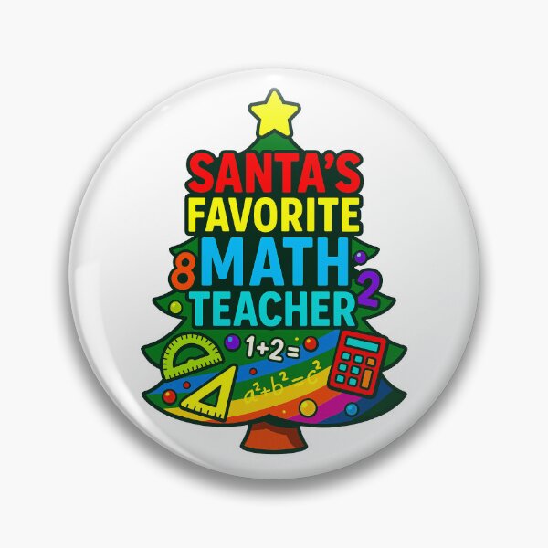 Item preview, Santa’s Favorite ⭐ Math Teacher ⭐ – Holiday Equation Edition designed and sold by WheelieGdArt.