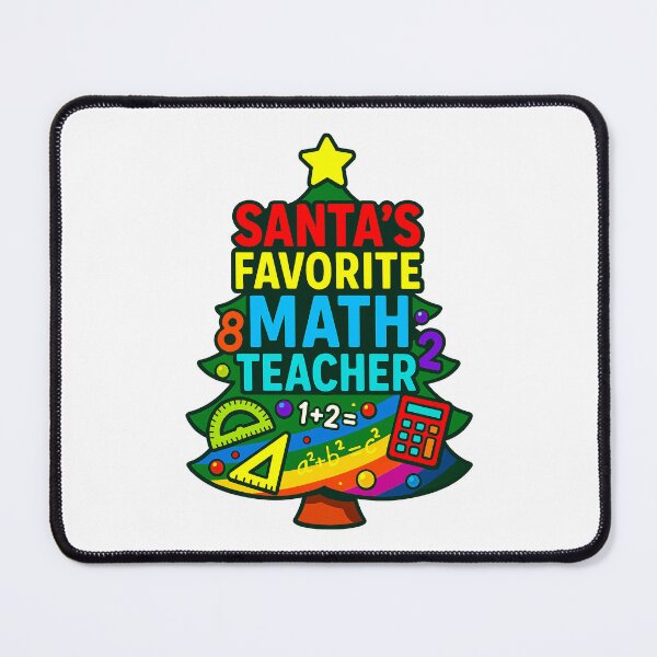 Item preview, Santa’s Favorite ⭐ Math Teacher ⭐ – Holiday Equation Edition designed and sold by WheelieGdArt.