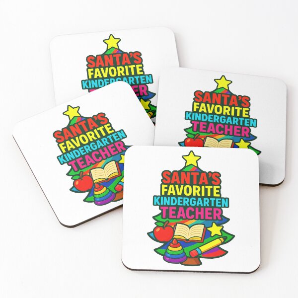 Item preview, Santa’s Favorite ⭐ Kindergarten Teacher ⭐ – Little Learners Edition designed and sold by WheelieGdArt.