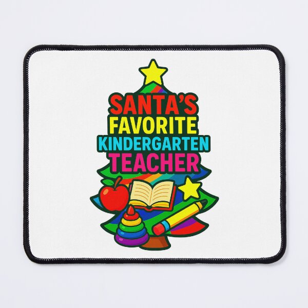 Item preview, Santa’s Favorite ⭐ Kindergarten Teacher ⭐ – Little Learners Edition designed and sold by WheelieGdArt.