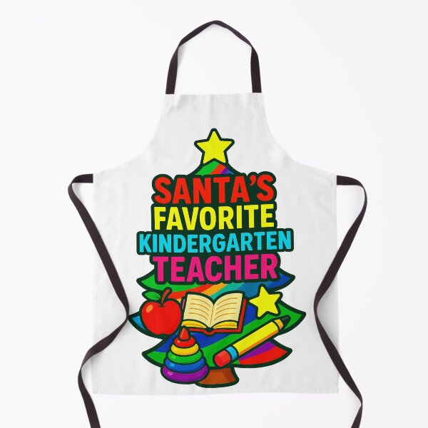 Item preview, Santa’s Favorite ⭐ Kindergarten Teacher ⭐ – Little Learners Edition designed and sold by WheelieGdArt.