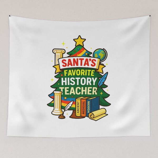 Item preview, Santa’s Favorite ⭐ History Teacher ⭐ – Timelines & Tales Edition designed and sold by WheelieGdArt.