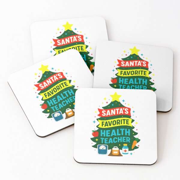 Item preview, Santa’s Favorite ⭐ Health Teacher ⭐ – Wellness & Wisdom Edition designed and sold by WheelieGdArt.