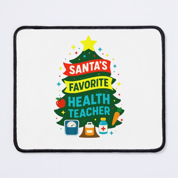 Item preview, Santa’s Favorite ⭐ Health Teacher ⭐ – Wellness & Wisdom Edition designed and sold by WheelieGdArt.