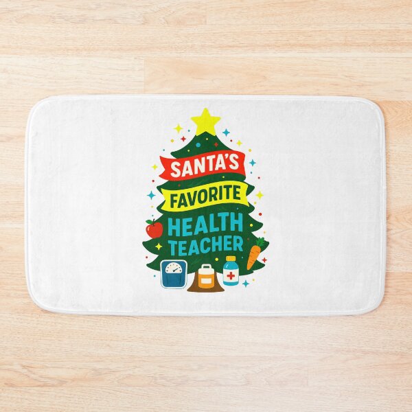 Item preview, Santa’s Favorite ⭐ Health Teacher ⭐ – Wellness & Wisdom Edition designed and sold by WheelieGdArt.