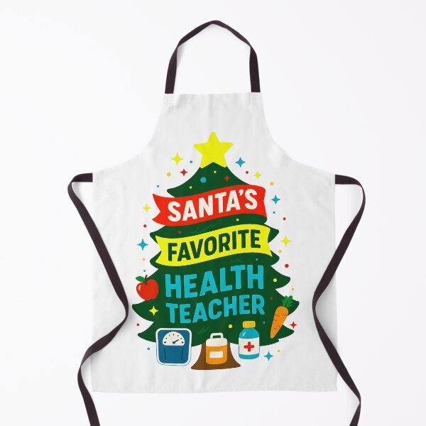 Item preview, Santa’s Favorite ⭐ Health Teacher ⭐ – Wellness & Wisdom Edition designed and sold by WheelieGdArt.