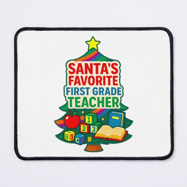 Item preview, Santa’s Favorite ⭐ First Grade Teacher ⭐ – Early Learning Edition designed and sold by WheelieGdArt.