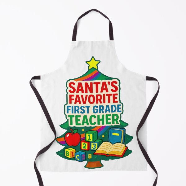 Item preview, Santa’s Favorite ⭐ First Grade Teacher ⭐ – Early Learning Edition designed and sold by WheelieGdArt.
