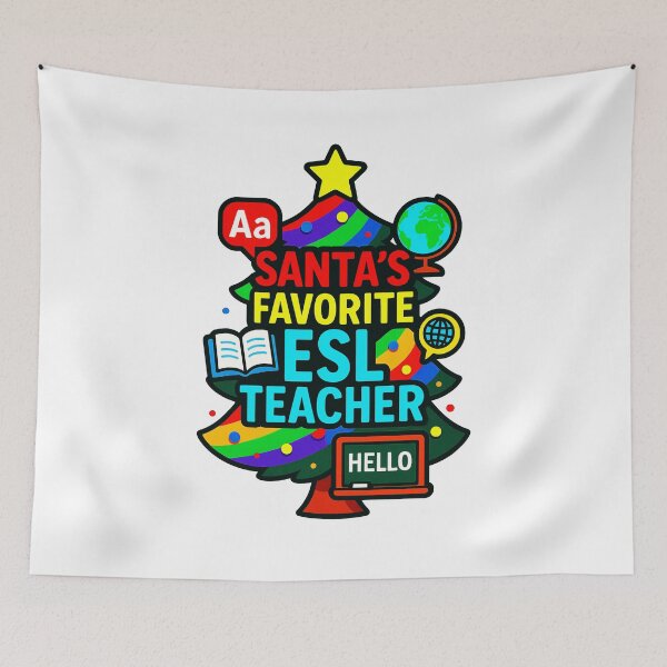 Item preview, Santa’s Favorite ⭐ ESL Teacher ⭐ – Global Language Edition designed and sold by WheelieGdArt.