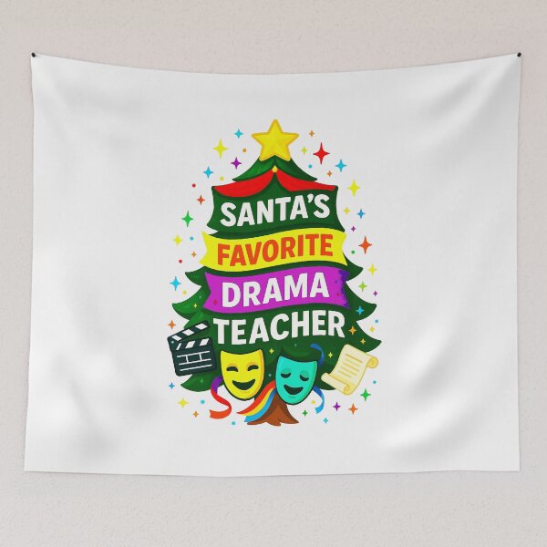 Item preview, ✨Santa’s Favorite ⭐ Drama Teacher ⭐ – Spotlight Magic Edition designed and sold by WheelieGdArt.