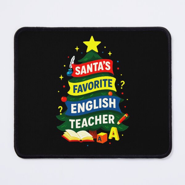 Item preview, Santa’s Favorite ⭐ English Teacher ⭐ – Grammar & Glow Edition designed and sold by WheelieGdArt.