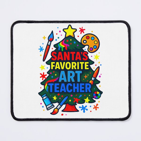 Item preview, Santa’s Favorite ⭐ Art Teacher ⭐ – Creative Cheer Edition designed and sold by WheelieGdArt.