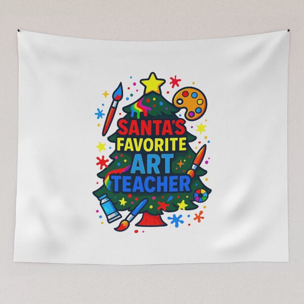 Item preview, Santa’s Favorite ⭐ Art Teacher ⭐ – Creative Cheer Edition designed and sold by WheelieGdArt.