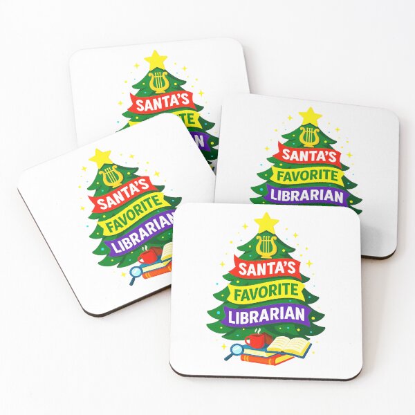 Item preview, Santa’s Favorite ⭐ Librarian ⭐ – Cozy Stacks Edition designed and sold by WheelieGdArt.