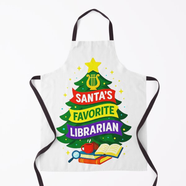 Item preview, Santa’s Favorite ⭐ Librarian ⭐ – Cozy Stacks Edition designed and sold by WheelieGdArt.