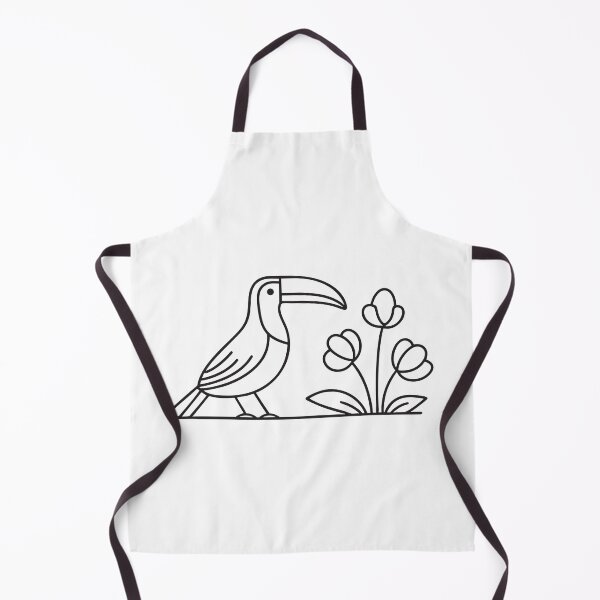 Item preview, A toucan beside a flower bush in the rainforest designed and sold by rasagamastore.