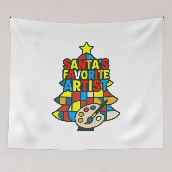 Item preview, Santa’s Favorite ⭐ Artist ⭐ – Abstract Modern Art Edition designed and sold by WheelieGdArt.