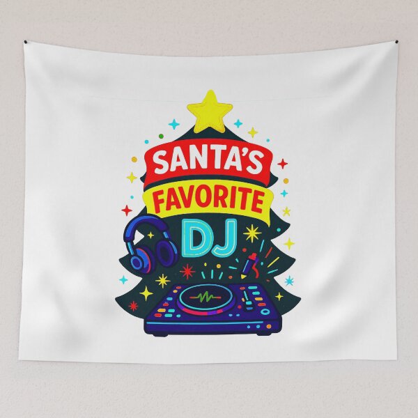 Item preview, Santa’s Favorite ⭐ DJ ⭐ – EDM Holiday Edition designed and sold by WheelieGdArt.