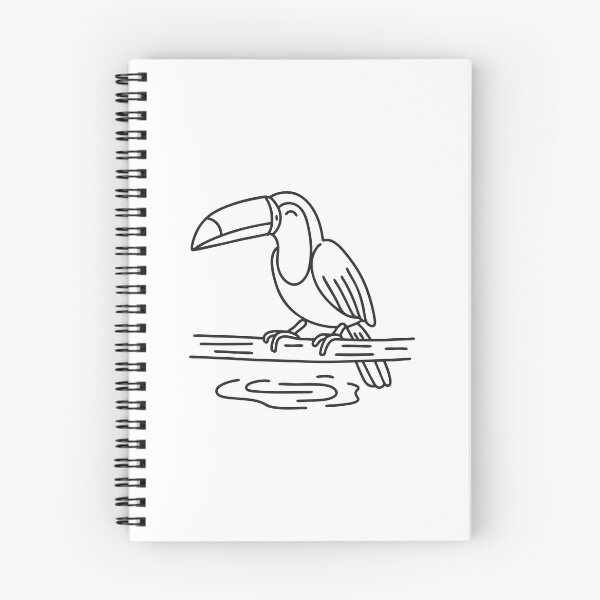 Item preview, A toucan resting on a log near a shallow stream designed and sold by rasagamastore.