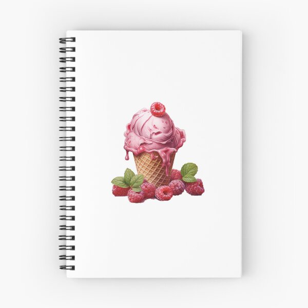Item preview, "Raspberry ice-cream | Raspberries Sticker | Sweet Berry Aesthetic Art" designed and sold by Mandayartstudio.