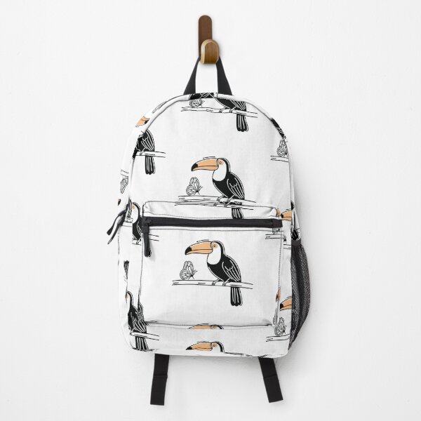 Item preview, A toucan sitting near a butterfly designed and sold by rasagamastore.
