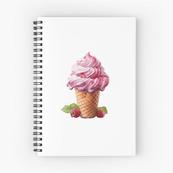 Item preview, "Raspberry ice-cream | Raspberries Sticker | Sweet Berry Aesthetic Art" designed and sold by Mandayartstudio.