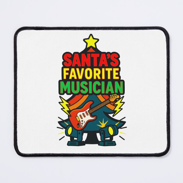 Item preview, Santa’s Favorite ⭐ Musician ⭐ – Rock & Cheer Edition designed and sold by WheelieGdArt.