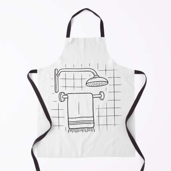 Item preview, A towel hanging beside a shower head on a tiled wall designed and sold by rasagamastore.