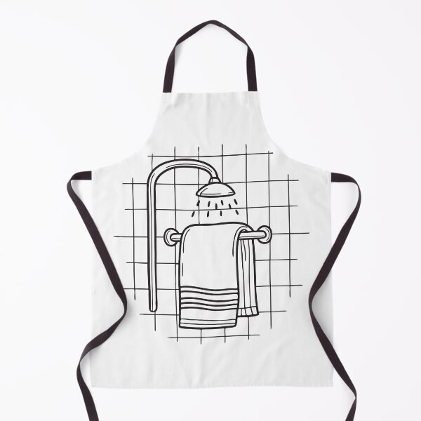 Item preview, A towel hanging beside shower head on a tiled wall designed and sold by rasagamastore.