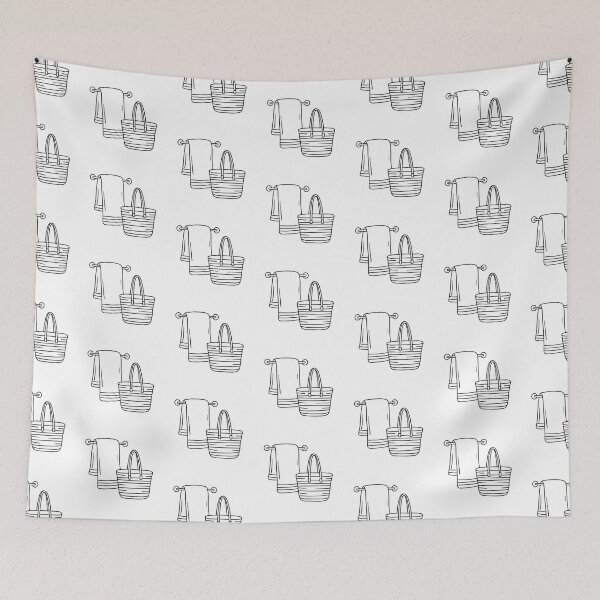 Item preview, A towel hanging near a beach bag on a rack designed and sold by rasagamastore.