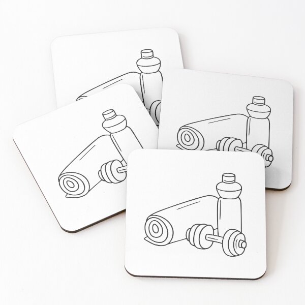 Item preview, A towel placed beside a dumbbell and bottle designed and sold by rasagamastore.