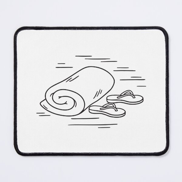 Item preview, A towel resting near a pool edge beside flip flops designed and sold by rasagamastore.